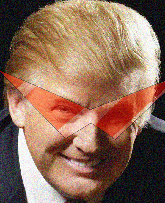$SWAG meme: Donald Trump wearing the red angular $SWAG glasses